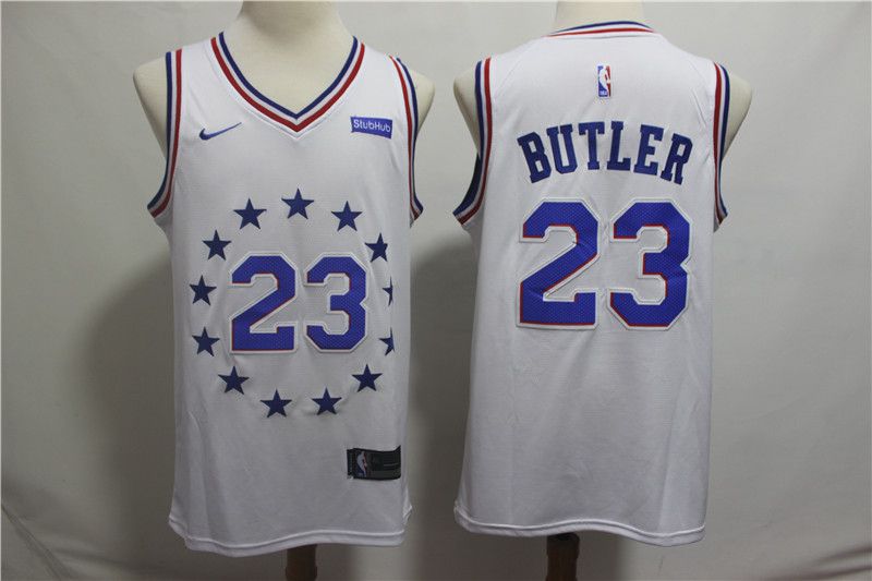 Men Philadelphia 76ers #23 Butler White City Edition Game Nike NBA Jerseys->philadelphia 76ers->NBA Jersey